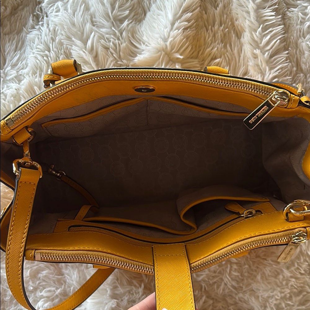 Michael Kors Yellow Satchel Bag - Picture 3 of 10
